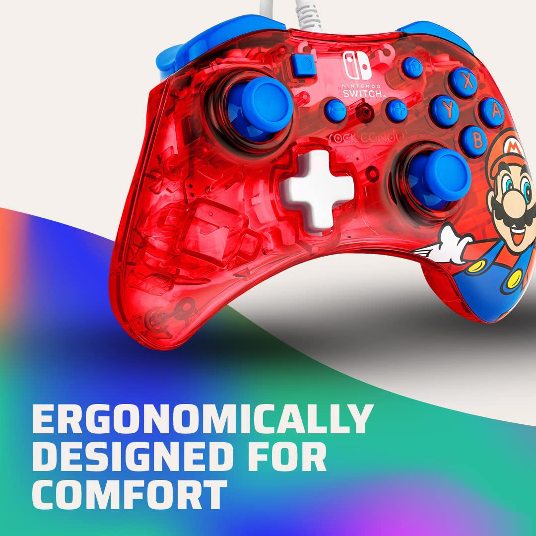 PDP - Rock Candy Wired Controller for Nintendo Switch - Mario Punch - Console Accessories by PDP The Chelsea Gamer
