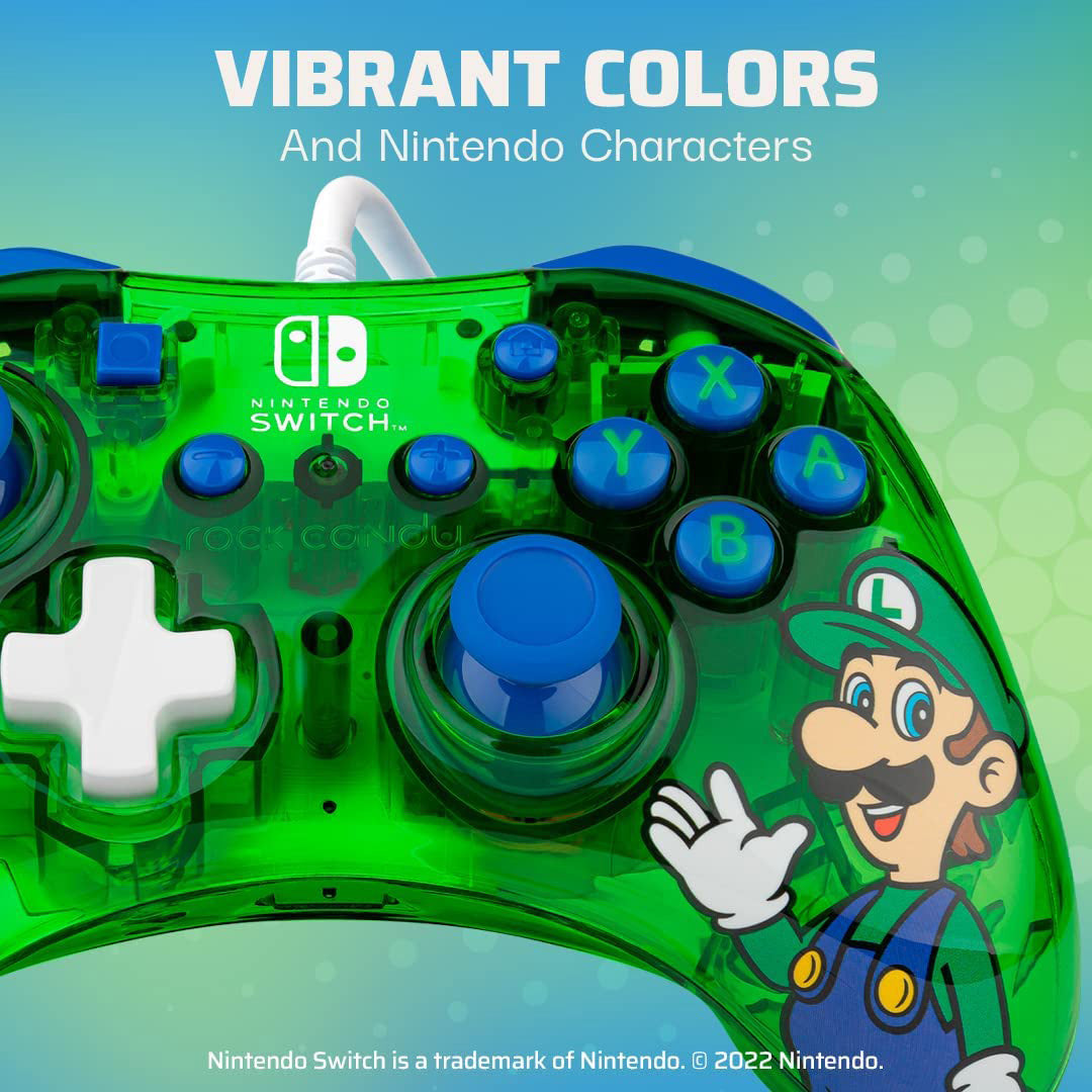 PDP - Rock Candy Wired Controller for Nintendo Switch - Luigi Lime - Console Accessories by PDP The Chelsea Gamer