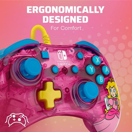 PDP - Rock Candy Wired Controller for Nintendo Switch - Peach - Console Accessories by PDP The Chelsea Gamer