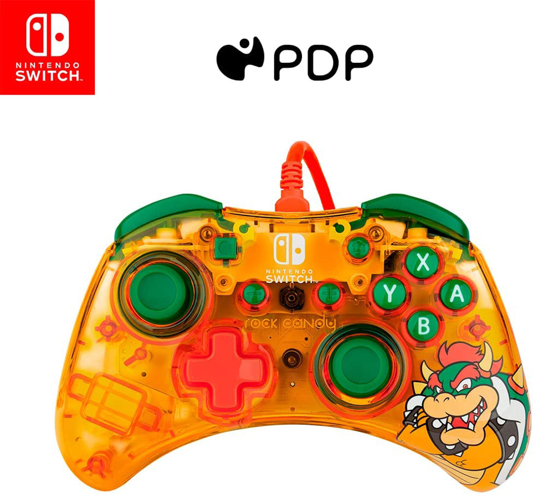 PDP - Rock Candy Wired Controller for Nintendo Switch - Bowser - Console Accessories by PDP The Chelsea Gamer