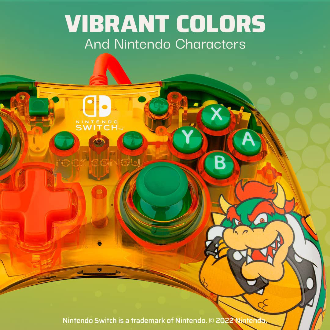 PDP - Rock Candy Wired Controller for Nintendo Switch - Bowser - Console Accessories by PDP The Chelsea Gamer