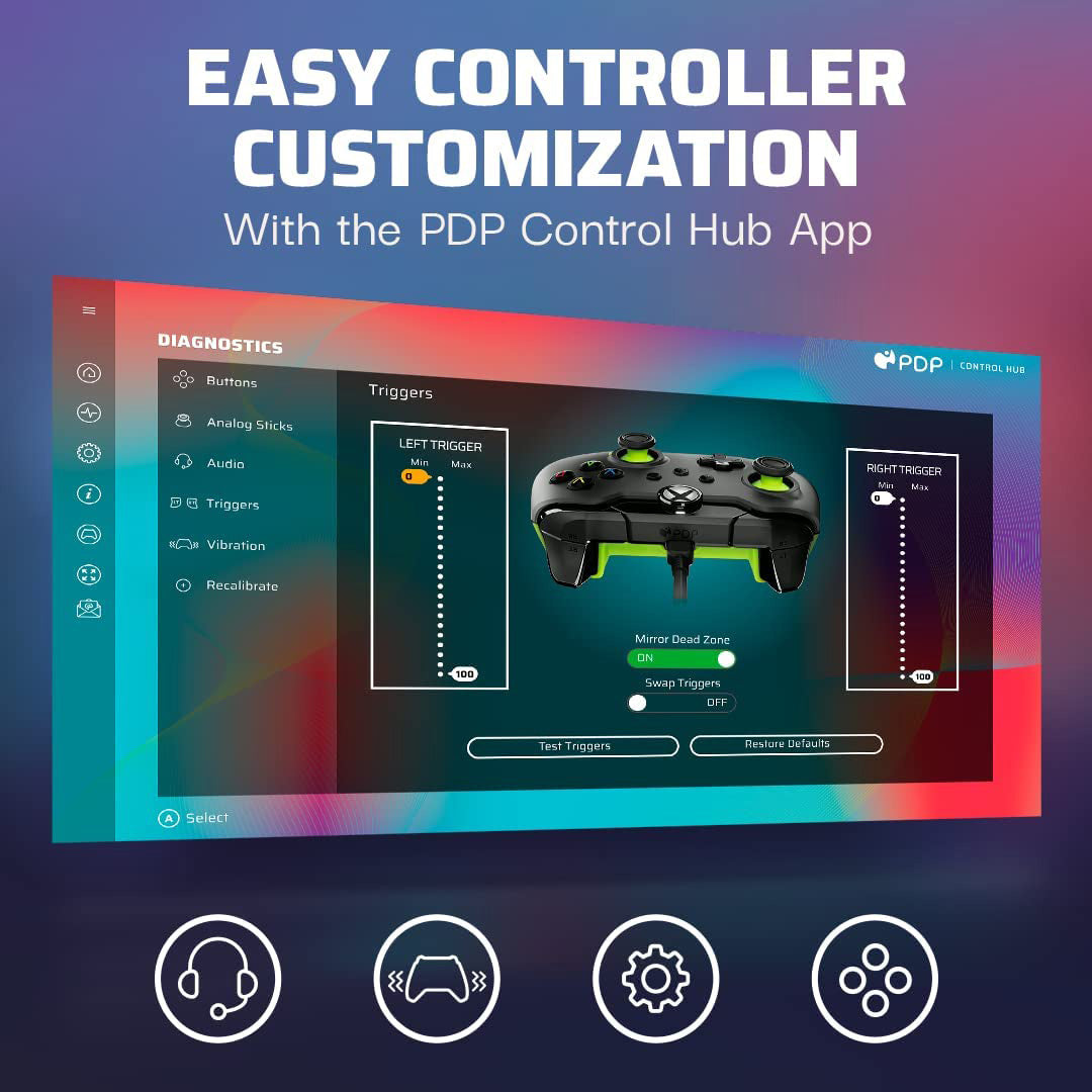 PDP - Wired Controller for Xbox & PC - Electric Black - Console Accessories by PDP The Chelsea Gamer
