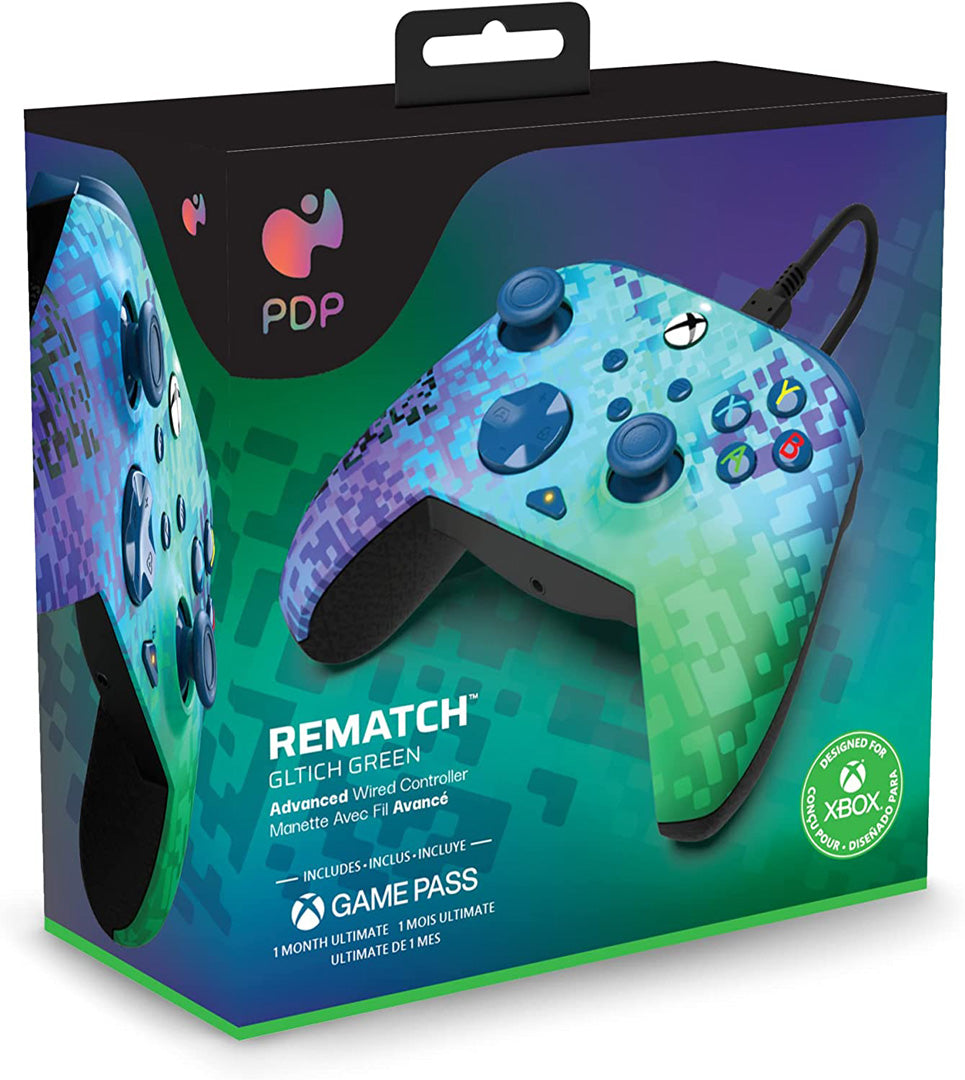 PDP - Rematch Wired Controller for Xbox - Glitch Green - Console Accessories by PDP The Chelsea Gamer