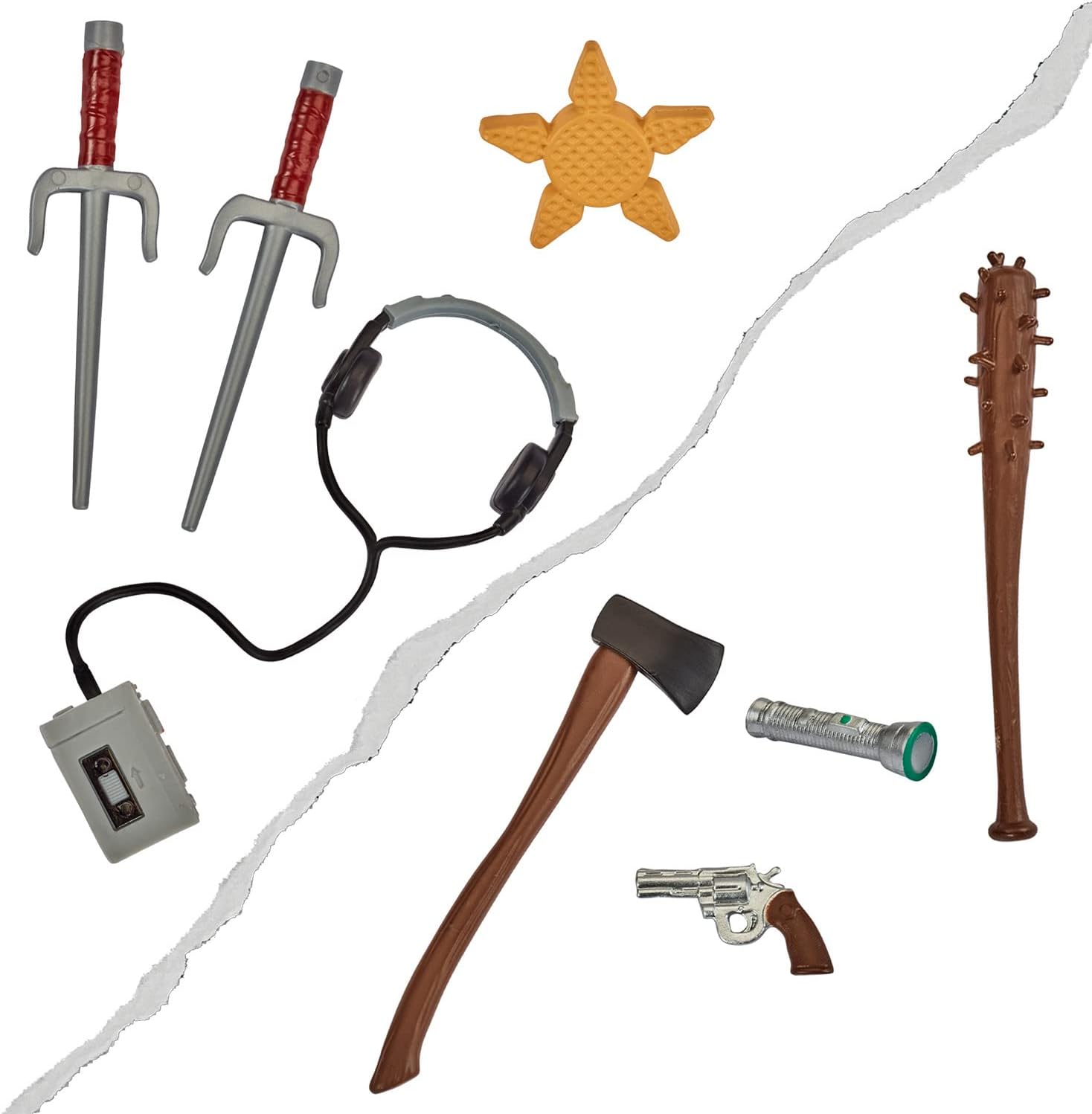 Teenage Mutant Ninja Turtles Raphael Vs Stranger Things Hopper Action Figures  6'' And Turtle With Articulation, P81192 - Merchandise by Bandai Namco Entertainment The Chelsea Gamer