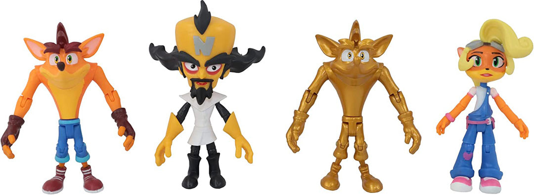 Crash Bandicoot Bandai Action Figures 4 Pack With Mask - Merchandise by Bandai Namco Merchandise The Chelsea Gamer