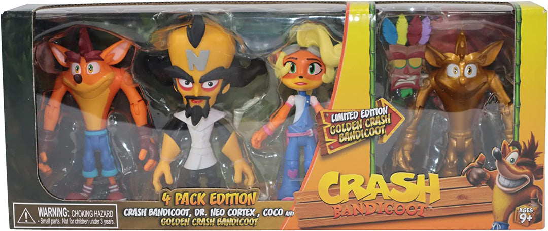 Crash Bandicoot Bandai Action Figures 4 Pack With Mask - Merchandise by Bandai Namco Merchandise The Chelsea Gamer
