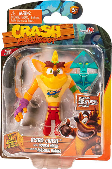 Crash Bandicoot - Retro Crash With Mask Figure - Merchandise by Bandai Namco Merchandise The Chelsea Gamer