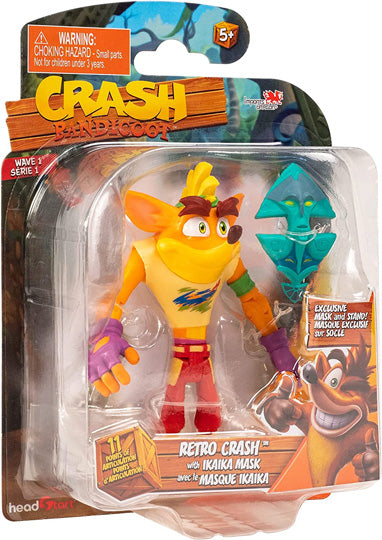 Crash Bandicoot - Retro Crash With Mask Figure - Merchandise by Bandai Namco Merchandise The Chelsea Gamer