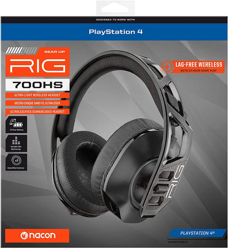 Nacon RIG 700 HS Wireless Gaming Headset - Black - Console Accessories by Nacon The Chelsea Gamer