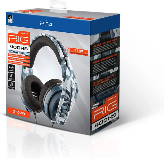 Nacon RIG 400 HS - Blue Camo - Console Accessories by Nacon The Chelsea Gamer