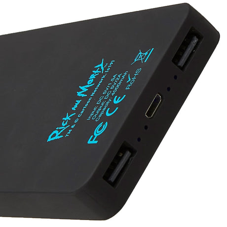 Lazerbuilt - Rick Morty Logo Light Up 6000mAh Power Bank - merchandise by Lazerbuilt Ltd The Chelsea Gamer