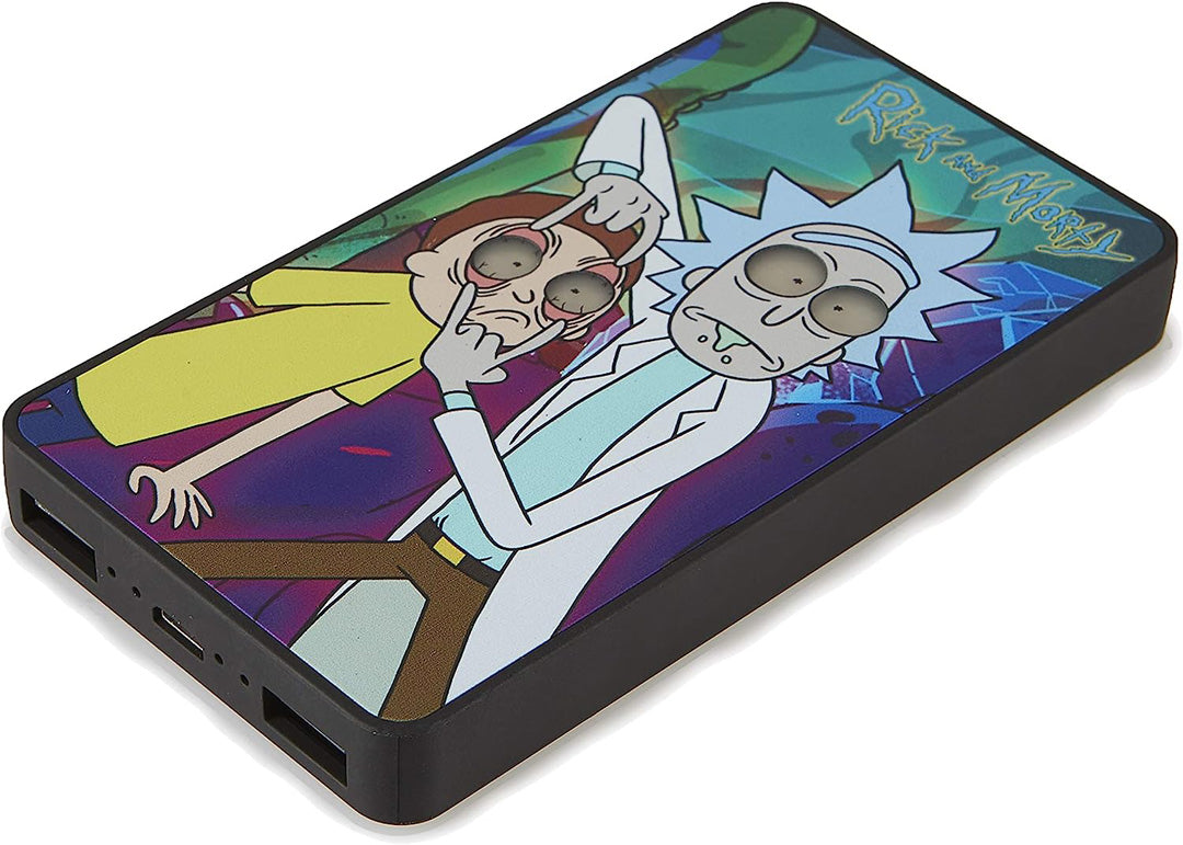 Lazerbuilt - Rick Morty Logo Light Up 6000mAh Power Bank - merchandise by Lazerbuilt Ltd The Chelsea Gamer
