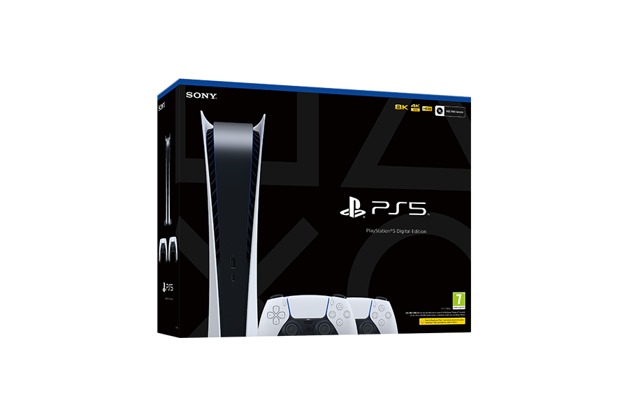 PlayStation®5 Digital Edition  - Two DualSense™ Wireless Controllers Bundle - Console pack by Sony The Chelsea Gamer