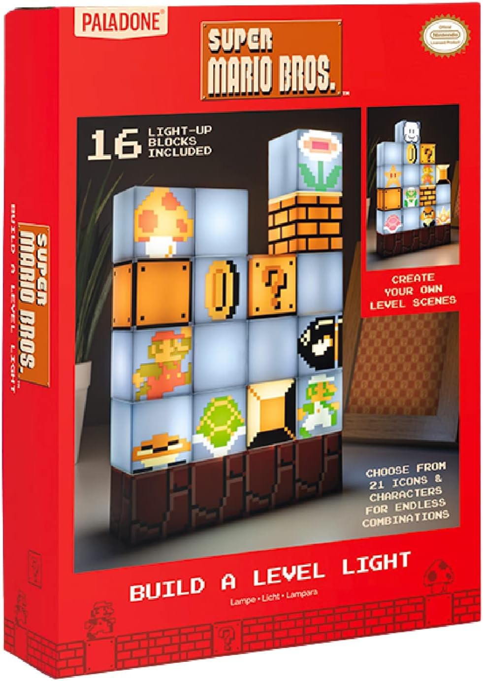 Super Mario Bros. Build a Level Light - Paladone - Lighting by Paladone The Chelsea Gamer