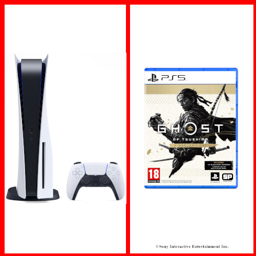 PlayStation®5 Console - Disc Edition Bundled with Ghost of Tsushima Director’s Cut - Console pack by Sony The Chelsea Gamer