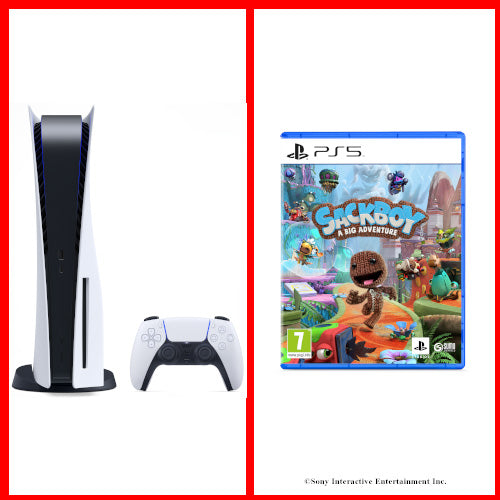 PlayStation®5 Console - Disc Edition Bundled with Sackboy: A Big Adventure - Console pack by Sony The Chelsea Gamer