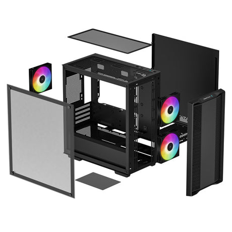 DeepCool CC360 Mini Tower PC Case - Black - Core Components by DeepCool The Chelsea Gamer