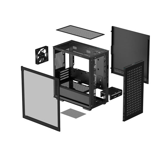 DeepCool CH370 Mini Tower PC Case - Black - Core Components by DeepCool The Chelsea Gamer