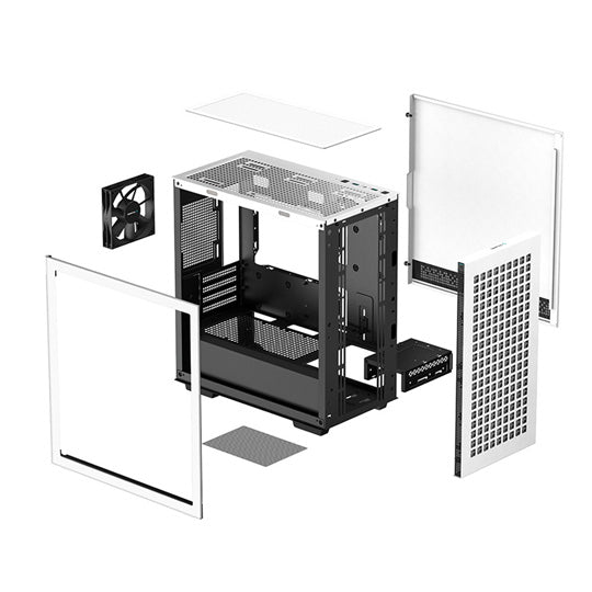 DeepCool CH370 Mini Tower PC Case - White - Core Components by DeepCool The Chelsea Gamer