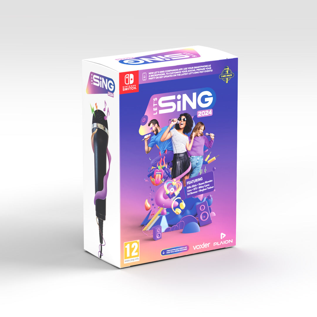 Let's Sing 2024 +1 Mic - Nintendo Switch - Video Games by Plaion The Chelsea Gamer