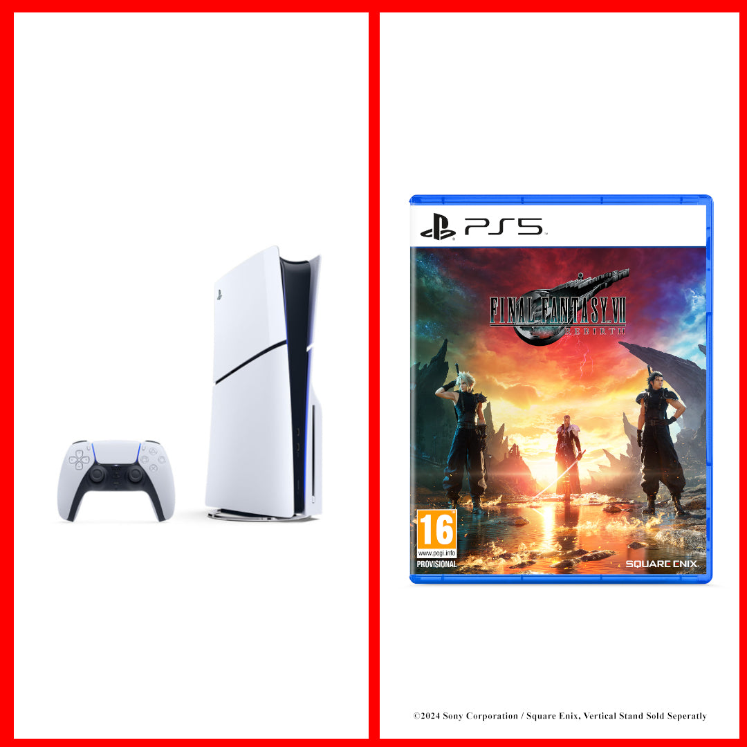PlayStation®5 Console & Final Fantasy VII Rebirth Bundle - Console pack by Sony The Chelsea Gamer