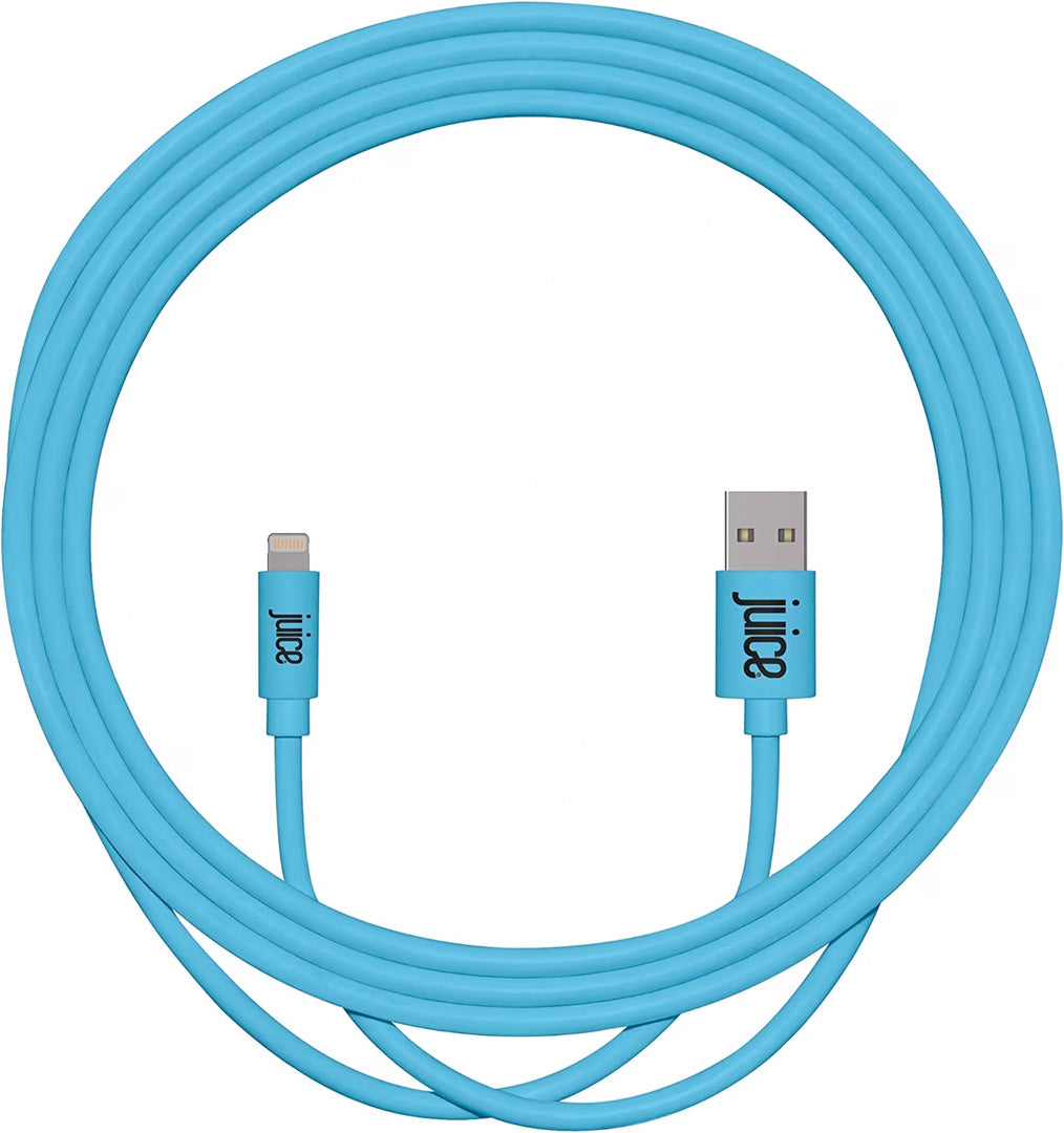 Juice ECO Apple Lightning Charging Cable 2m - Aqua - Cables by Juice The Chelsea Gamer
