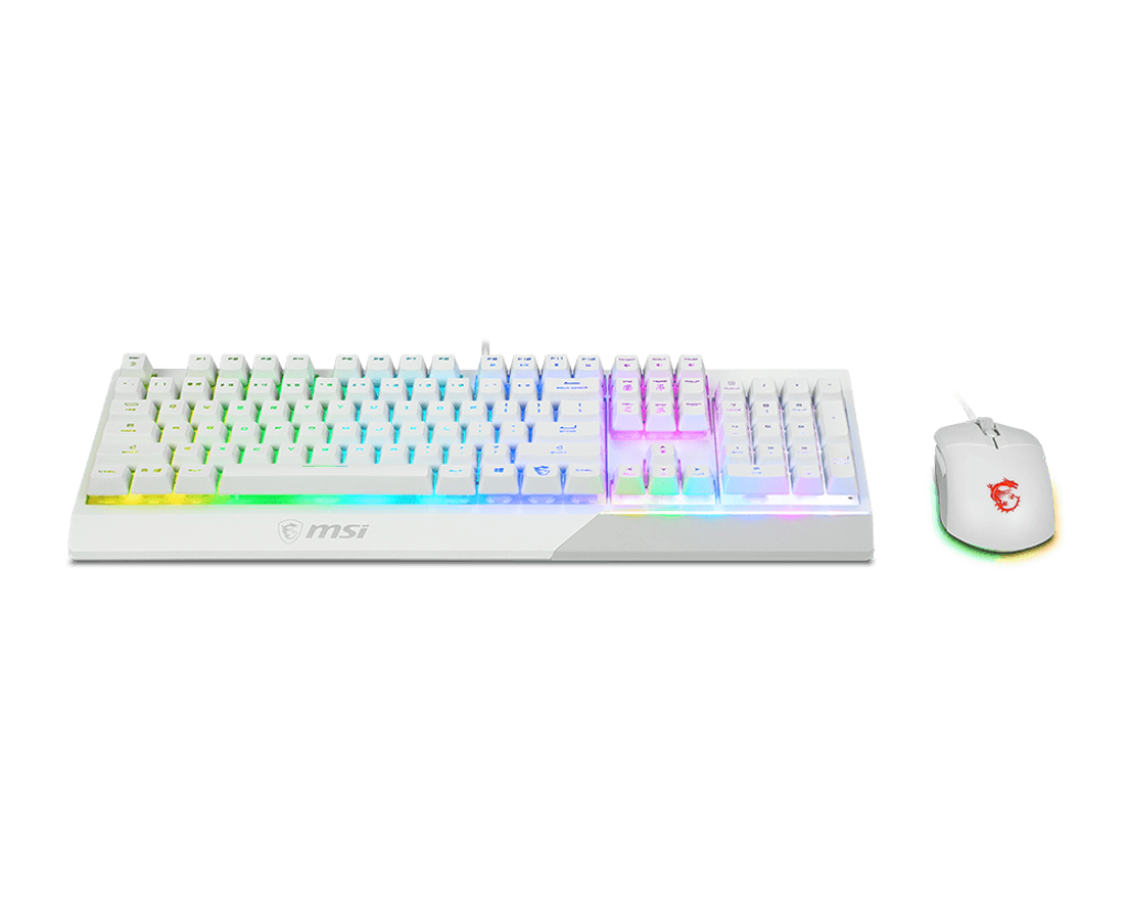 MSI Vigor GK30 Combo White - Keyboard and Mouse Set - Keyboard by MSI The Chelsea Gamer