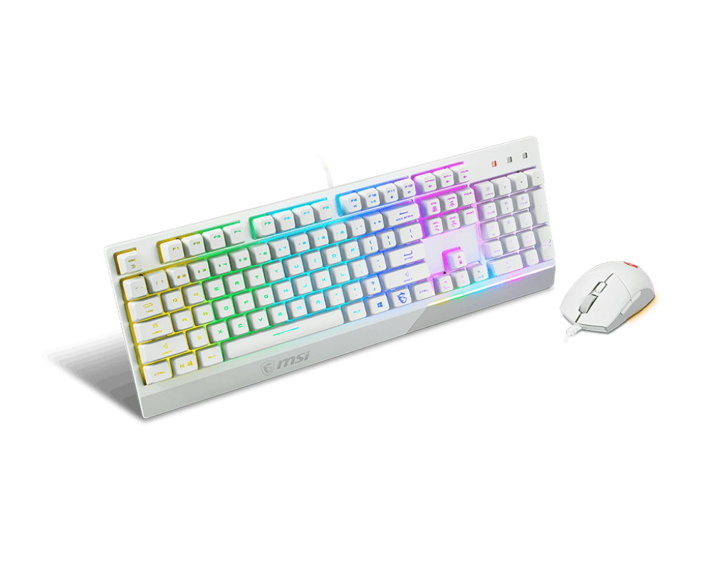 MSI Vigor GK30 Combo White - Keyboard and Mouse Set - Keyboard by MSI The Chelsea Gamer