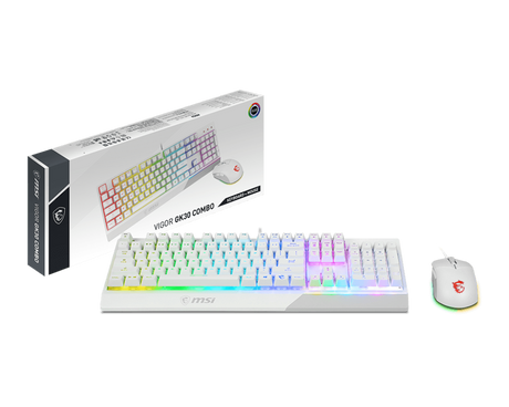 MSI Vigor GK30 Combo White - Keyboard and Mouse Set - Keyboard by MSI The Chelsea Gamer