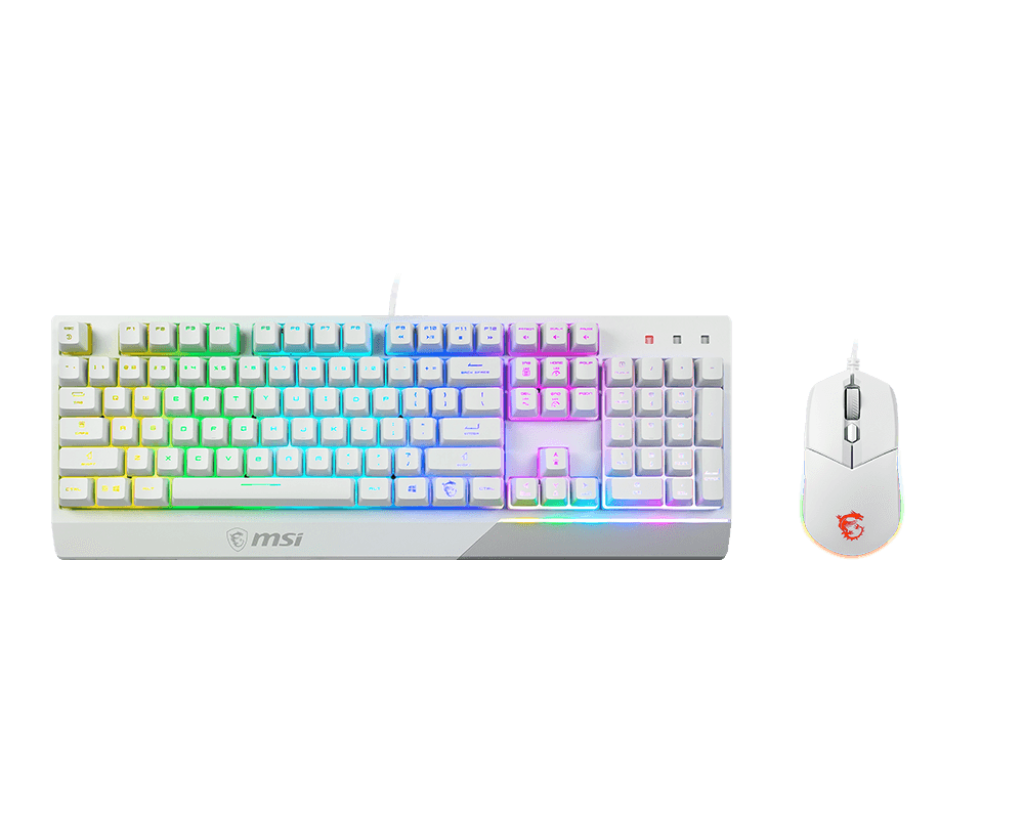 MSI Vigor GK30 Combo White - Keyboard and Mouse Set - Keyboard by MSI The Chelsea Gamer