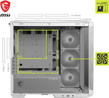 MSI MAG Pano M100R PZ White - Micro Tower PC Case - Core Components by MSI The Chelsea Gamer