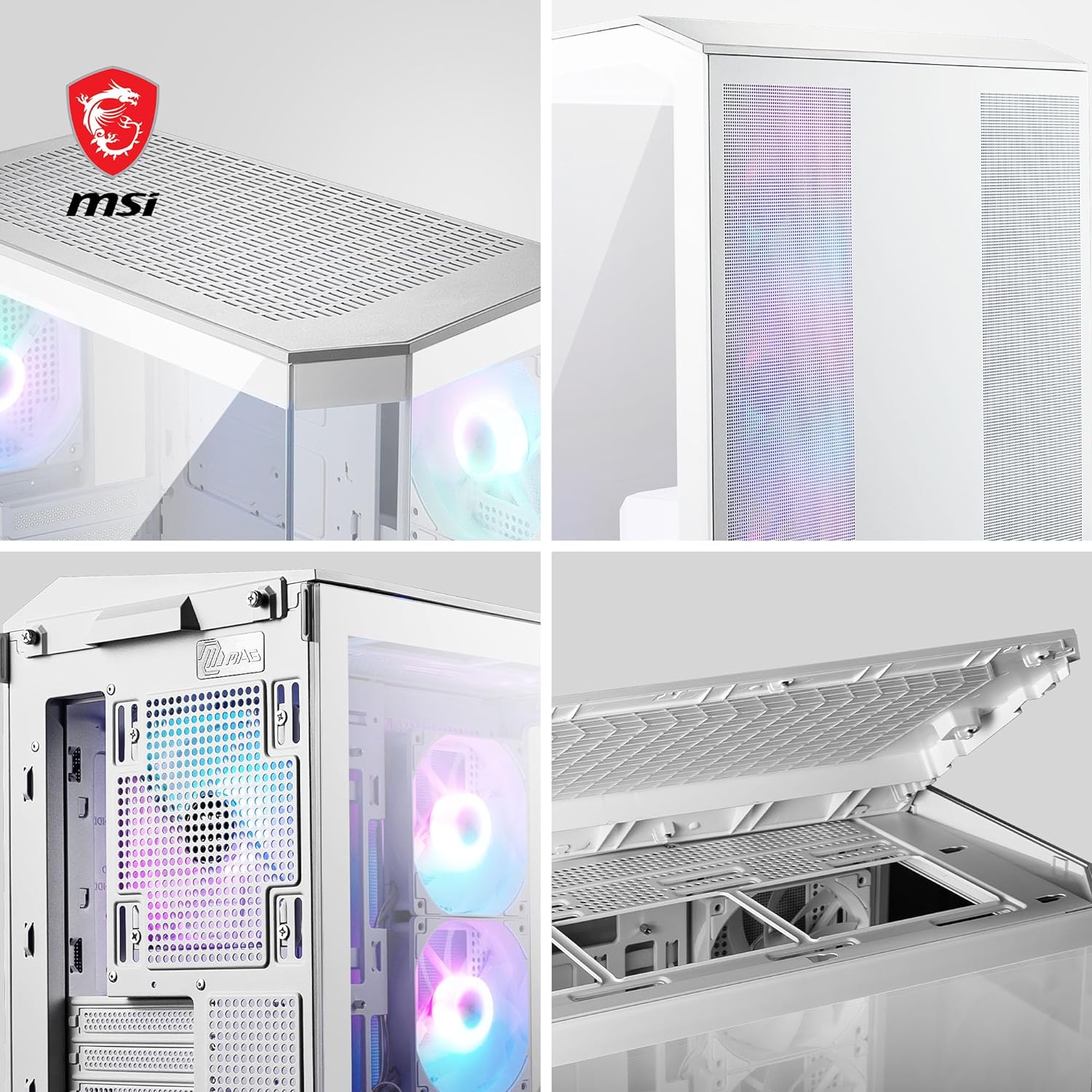MSI MAG Pano M100R PZ White - Micro Tower PC Case - Core Components by MSI The Chelsea Gamer
