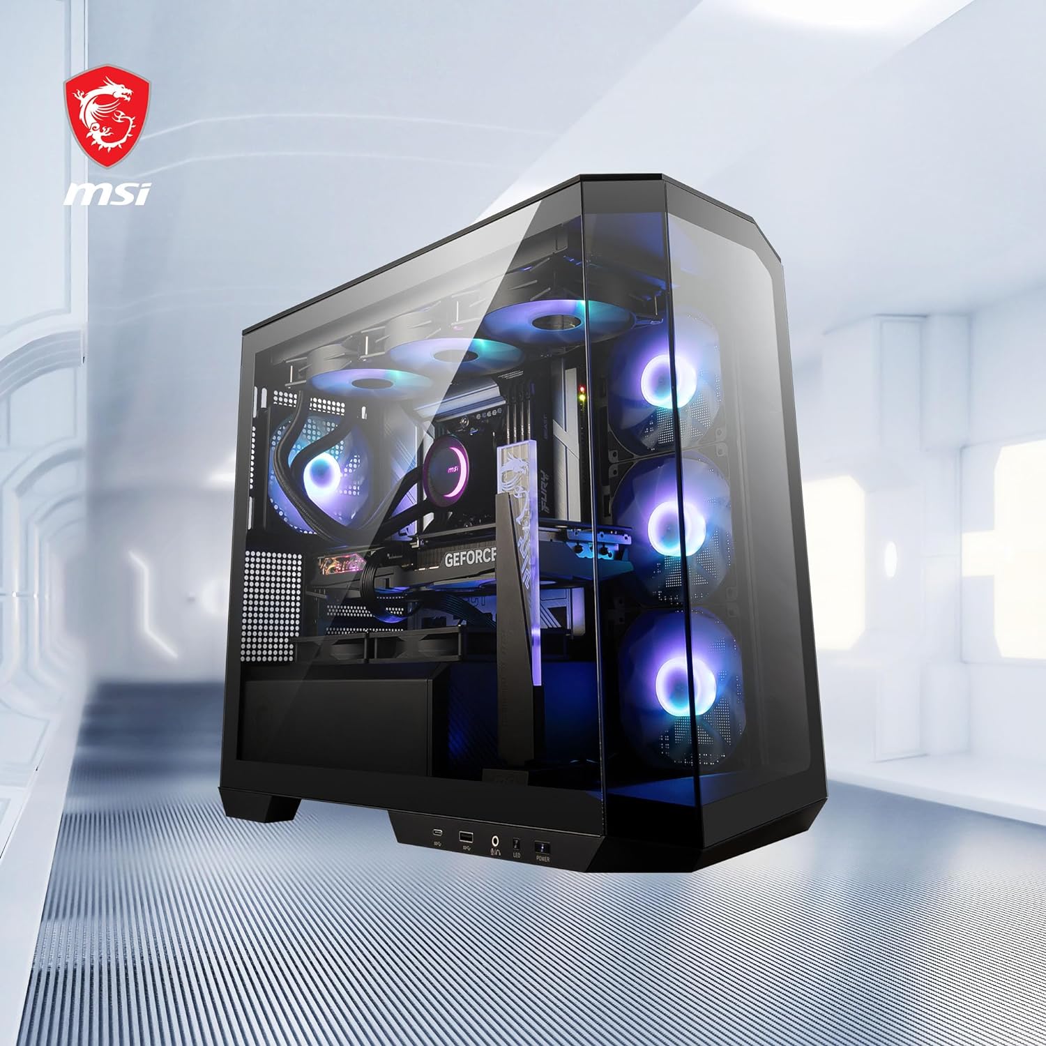 MSI MAG Pano M100R PZ Black - Micro Tower PC Case - Core Components by MSI The Chelsea Gamer