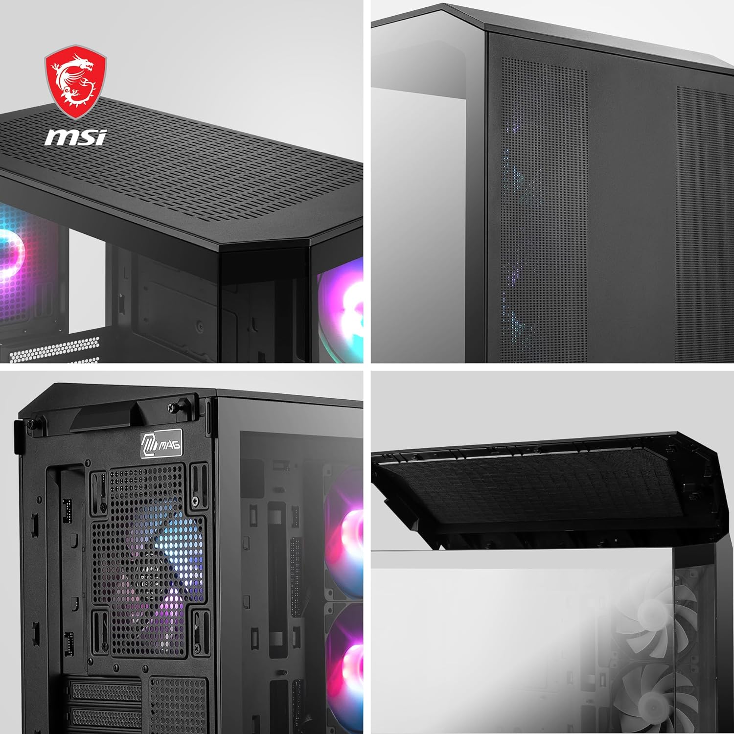 MSI MAG Pano M100R PZ Black - Micro Tower PC Case - Core Components by MSI The Chelsea Gamer