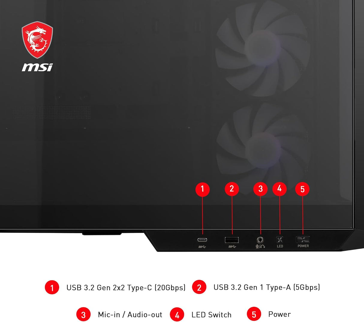 MSI MAG Pano M100R PZ Black - Micro Tower PC Case - Core Components by MSI The Chelsea Gamer