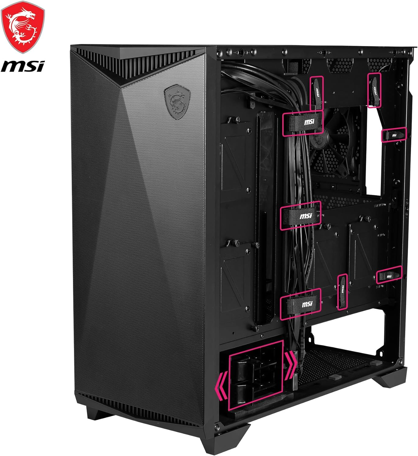 MSI MPG Gungnir 300R Airflow - Mid Tower PC Case - Core Components by MSI The Chelsea Gamer