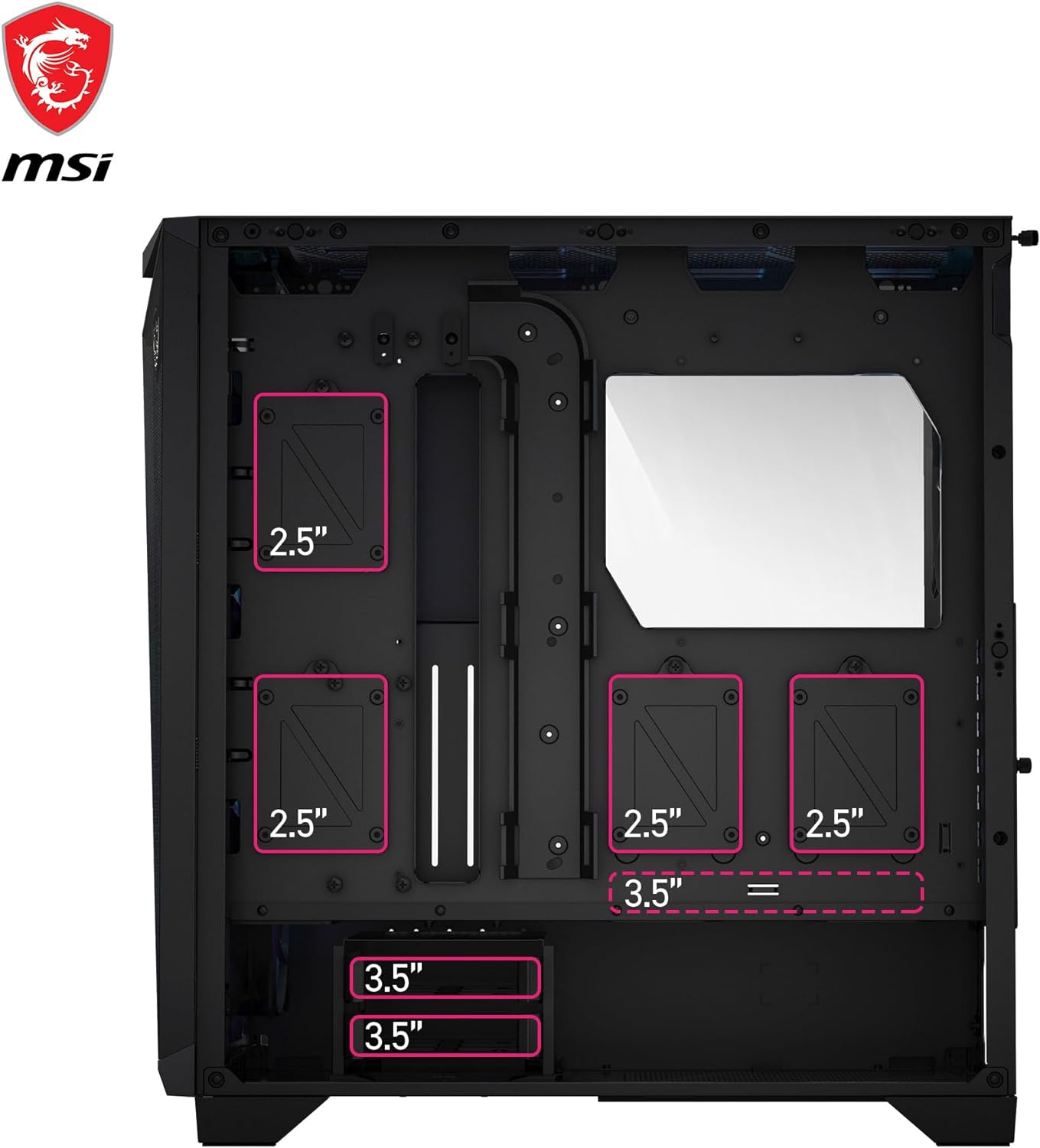 MSI MPG Gungnir 300R Airflow - Mid Tower PC Case - Core Components by MSI The Chelsea Gamer