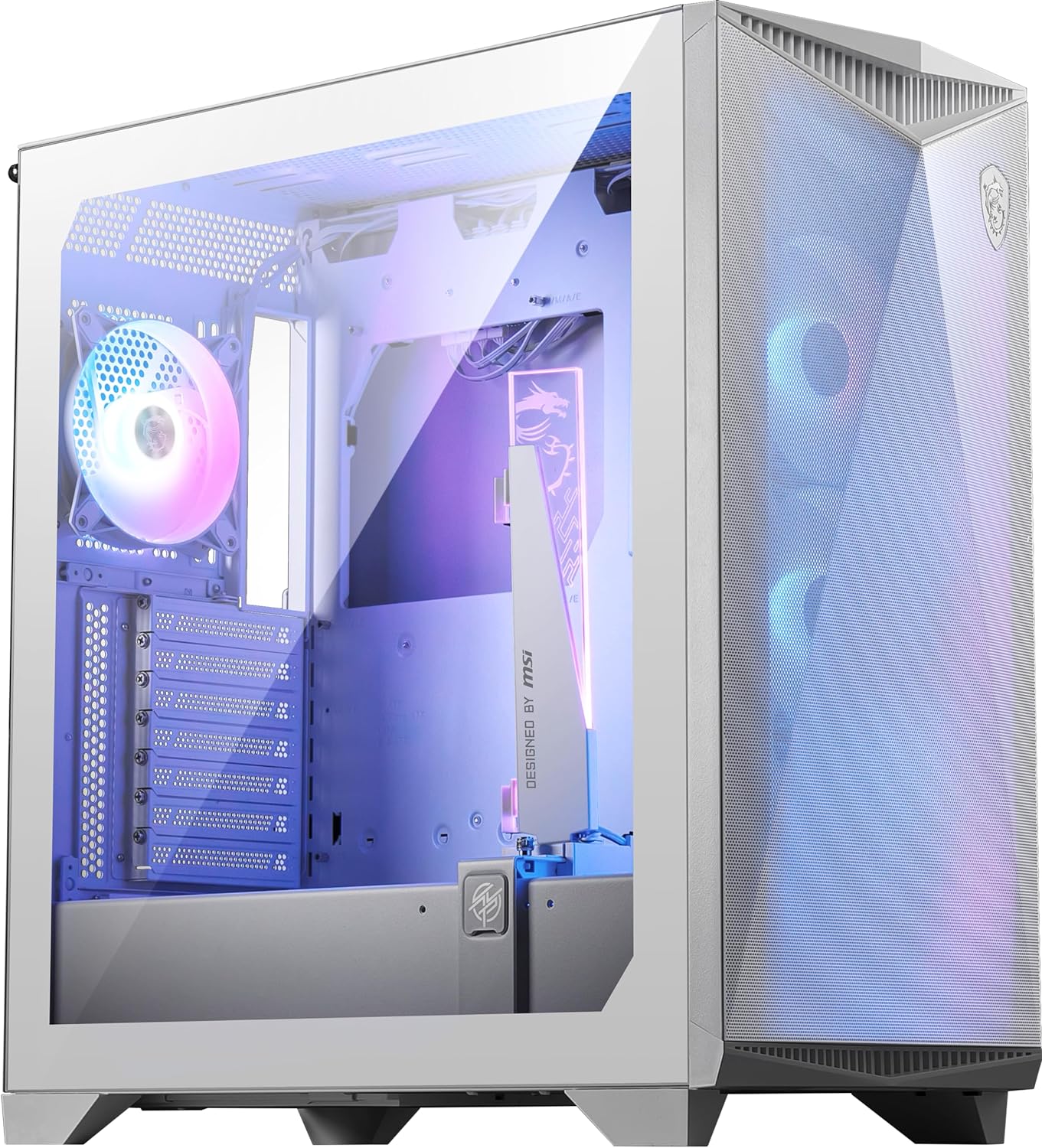 MSI MPG Gungnir 300R Airflow White - Mid Tower PC Case - Core Components by MSI The Chelsea Gamer