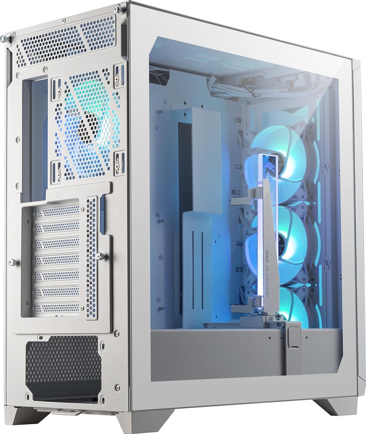 MSI MPG Gungnir 300R Airflow White - Mid Tower PC Case - Core Components by MSI The Chelsea Gamer