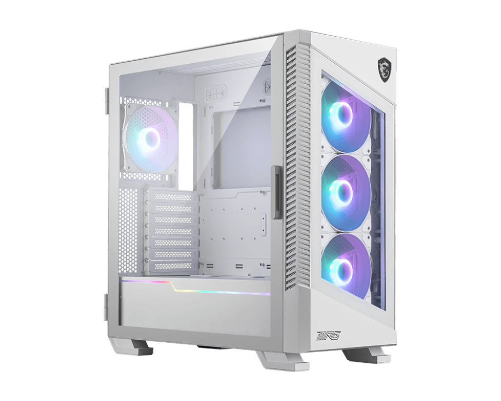 MSI MPG Velox 100R White - Mid Tower PC Case - Core Components by MSI The Chelsea Gamer
