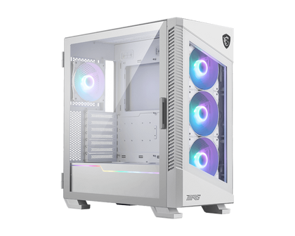 MSI MPG Velox 100R White - Mid Tower PC Case - Core Components by MSI The Chelsea Gamer