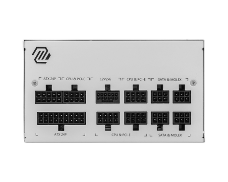 MSI MAG A850GL PCIe5 White - 850W Power Supply - Core Components by MSI The Chelsea Gamer