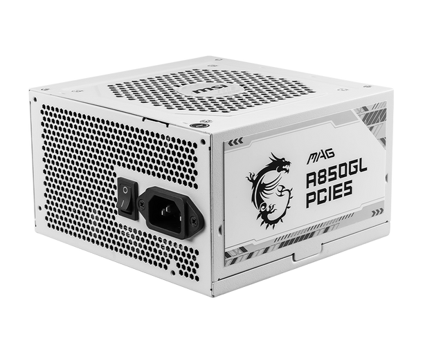 MSI MAG A850GL PCIe5 White - 850W Power Supply - Core Components by MSI The Chelsea Gamer