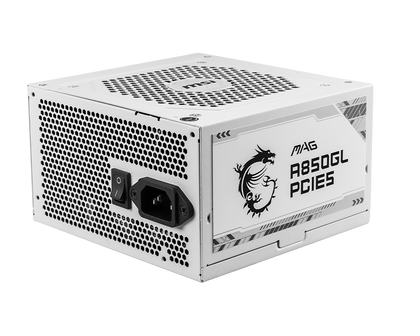 MSI MAG A850GL PCIe5 White - 850W Power Supply - Core Components by MSI The Chelsea Gamer