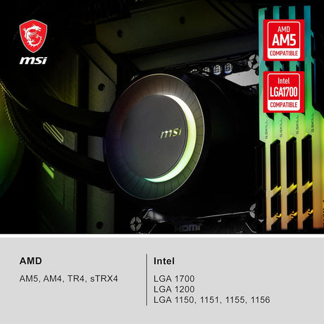 MSI MAG Coreliquid E360 - Liquid CPU Cooler - Core Components by MSI The Chelsea Gamer
