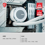 MSI MAG Coreliquid E360 White - Liquid CPU Cooler - Core Components by MSI The Chelsea Gamer
