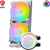 MSI MAG Coreliquid E240 White - Liquid CPU Cooler - Core Components by MSI The Chelsea Gamer