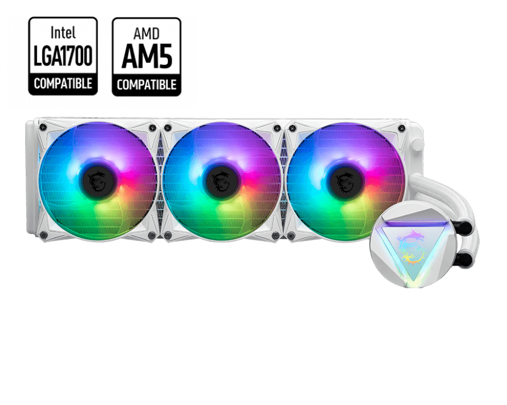 MSI MAG Core Liquid 360R V2 White - Liquid CPU Cooler - Core Components by MSI The Chelsea Gamer