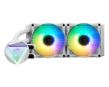 MSI MAG Coreliquid 240R V2 White - Liquid CPU Cooler - Core Components by MSI The Chelsea Gamer