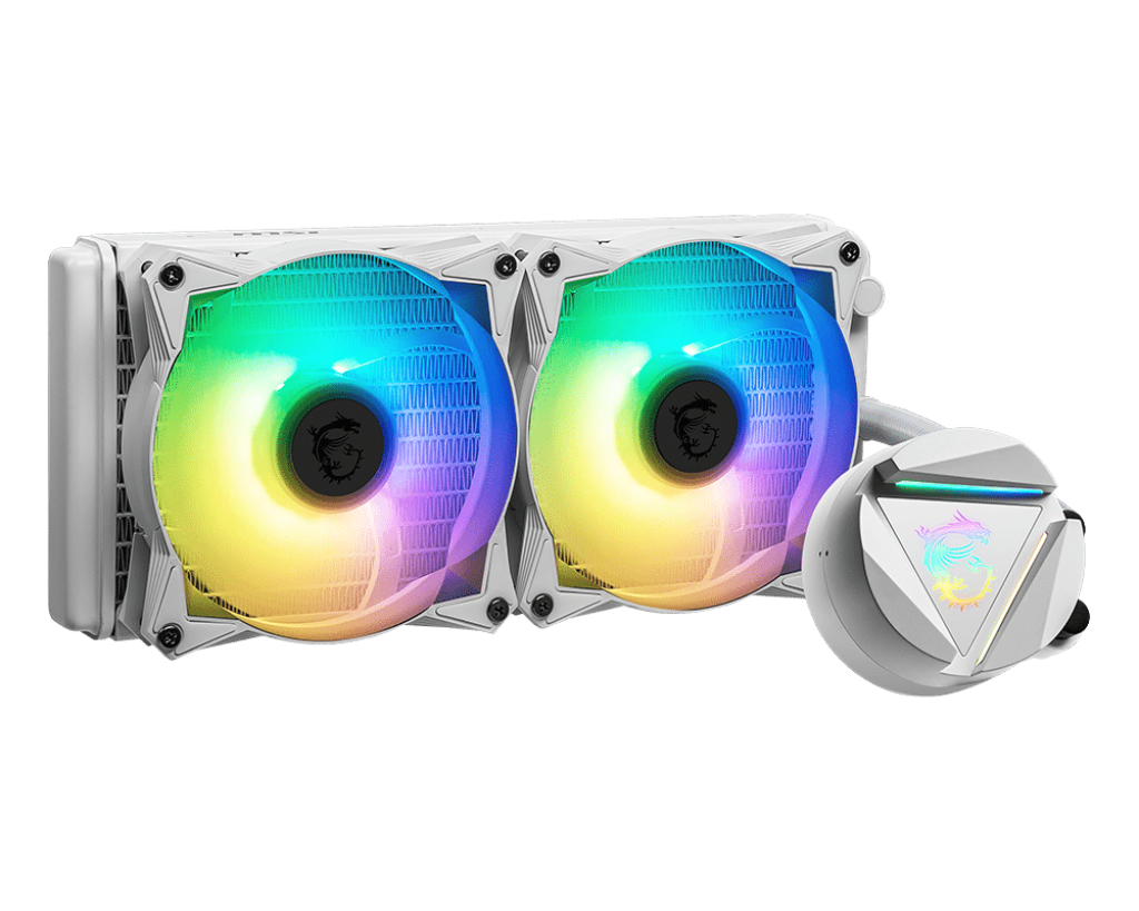 MSI MAG Coreliquid 240R V2 White - Liquid CPU Cooler - Core Components by MSI The Chelsea Gamer